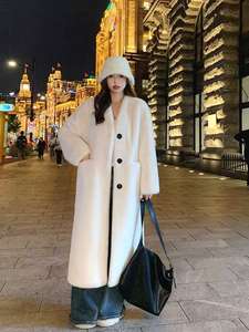 2025 femmes mode <span class=keywords><strong>fausse</strong></span> <span class=keywords><strong>fourrure</strong></span> tissu pour long manteau vestes élégant femmes <span class=keywords><strong>fausse</strong></span> <span class=keywords><strong>fourrure</strong></span> veste - Product Image 3