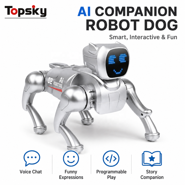 AI Smart Robot Dog Toy for Kids Voice Control Interactive Talking Programmable Robot Pet with Singing Dancing Storytelling