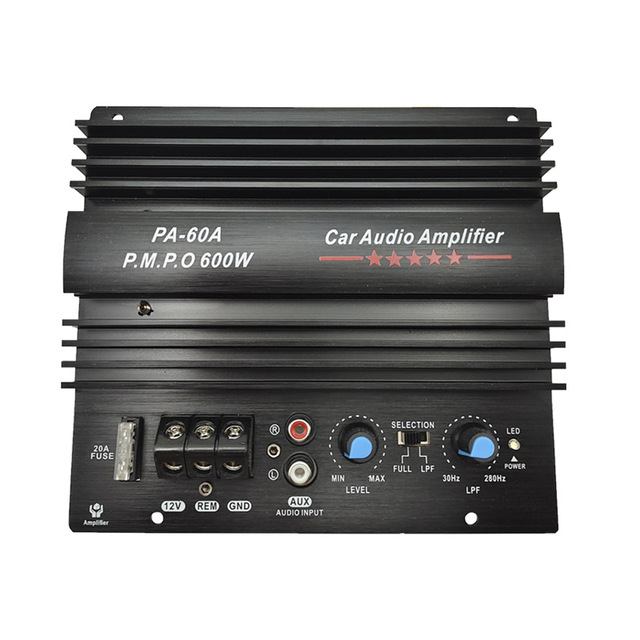 600W Car Subwoofer High-Power Amplifier Board 12V Car Audio PA-60