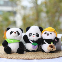 Wowei Mignon Adorable Panda Rouge Trésor National Peluche Pendentif Breloque Sac à Dos Porte-clés Poupée