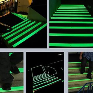 Cinta Fotoluminiscente Verde que Brilla en la Oscuridad, Cinta <span class=keywords><strong>de</strong></span> Seguridad Autoadhesiva para Marcado <span class=keywords><strong>de</strong></span> Salidas <span class=keywords><strong>de</strong></span> Emergencia, Caminos <span class=keywords><strong>de</strong></span> Evacuación y Escaleras - Product Image 4