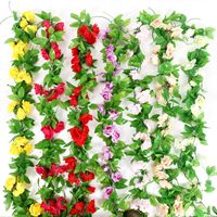 2026 Guirlande de pivoines en soie moderne faite à la main pour décoration murale et de plafond, idéale pour mariages, maisons, Noël, la Fête des Mères et Halloween