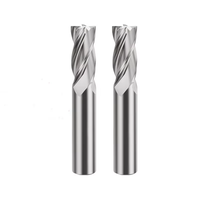 1pcs HSS 1-25mm 3 4 Flute CNC Router Bit Cutter Flat End Mill Metal for Aluminium Copper Machines-outils Coating Aluminum