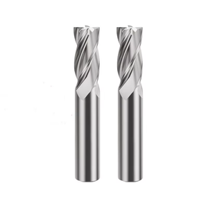 1 buah mata <span class=keywords><strong>Router</strong></span> CNC Flute HSS 1-25mm 3 4, mata profil penggilingan ujung datar logam untuk alat mesin tembaga Aluminium - Product Image 6