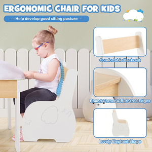 Mesa de Actividades de Madera 4 en 1, Juego de Mesa y Silla para Niños con <span class=keywords><strong>Pizarra</strong></span> Desmontable para Niños y Niñas - Product Image 4