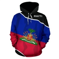 Fitspi Country Culture Flag Caribbean Sea Haiti Island Pullover Men Women Tracksuit 3d Print Streetwear Harajuku Hood Wholesale