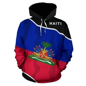 Fitspi Country Culture Flag Caribbean Sea Haiti Island Pullover Men Women Tracksuit 3d Print Streetwear Harajuku Hood Wholesale - Product Image 3