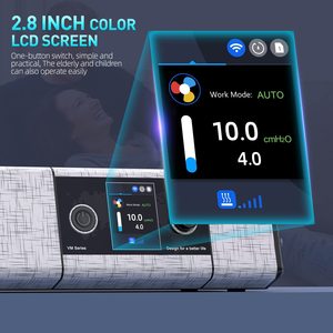 Ventilador Itsmart Vm-6 de un Solo Nivel, Máquina <span class=keywords><strong>CPAP</strong></span> Automática de Dos Niveles para el Tratamiento de la <span class=keywords><strong>Apnea</strong></span> <span class=keywords><strong>del</strong></span> <span class=keywords><strong>Sueño</strong></span> con <span class=keywords><strong>Mascarilla</strong></span> y Manguera - Product Image 4
