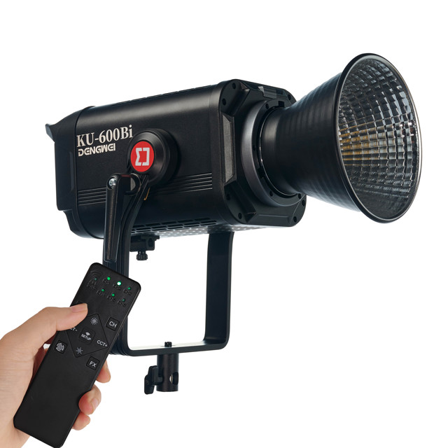 KU600B 600W LED Video Light Professional Photography Light Dimmable 2700-6500K 200-240V 2.4G Control Studio Live Stream Makeup