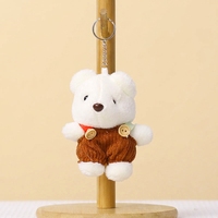 En gros, Porte-clés pendentif ours en peluche mignon, doux, style salopette, OEM, mascotte, jouet animal en peluche pour cadeau