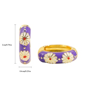 <span class=keywords><strong>Orecchini</strong></span> <span class=keywords><strong>a</strong></span> <span class=keywords><strong>Cerchio</strong></span> Boho Multicolore con Fiori Smaltati da Donna, <span class=keywords><strong>Orecchini</strong></span> Pendenti Vintage <span class=keywords><strong>a</strong></span> <span class=keywords><strong>Cerchio</strong></span> Tondo Color <span class=keywords><strong>Oro</strong></span>, Gioielli Statement, Regali - Product Image 6