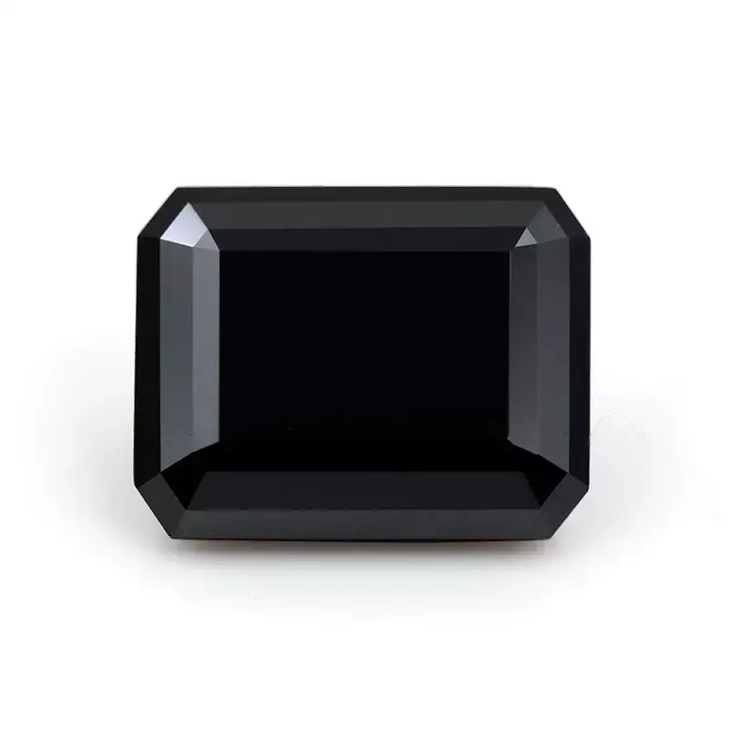 6*8MM 2CT Moissanite Making Engagement Ring Earings Necklace Gemstone Black Emerald Loose Moissanite Diamond
