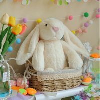 Peluche ultra douce à longues oreilles, lapin de Pâques, jouet en peluche pour fête d'anniversaire