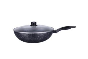 Venta caliente de alta calidad sartén de aluminio revestimiento antiadherente <span class=keywords><strong>Wok</strong></span> con vidrio templado <span class=keywords><strong>tapa</strong></span> - Product Image 2