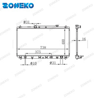 ZONEKO Pièces automobiles de bonne qualité, réservoir d'eau du radiateur 16400-7A300 pour Toyota Camry V2 164007A300 164007A260 1640021080