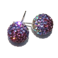 Regenbogen Ombre Mehrfarbige Polymer Clay Perlen Ohrstecker Handgefertigter Farbverlauf Schmuck Großhandel
