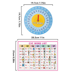 Juguetes de terapia del habla actividades educativas integrales CVC juego de palabras reloj fonética juegos para niños - Product Image 6