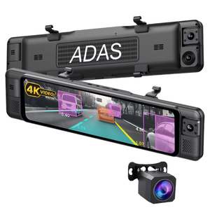 Aydas dashकैम 4-चैनल कार डीवीडी रियर व्यू मिरर डैश कैम फ्रंट और रियर 4K 360 डिग्री डैश कैमरा - Product Image 1