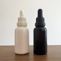 10ml 15ml 1oz Schwarze Zylinder-Glastinkturflaschen mit Siebdruck-Tropfer, Serumflasche und Messskala