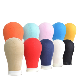 20\"-24\" PVC Stand <strong>Styling</strong> <strong>Head</strong> 100% Cork Canvas Mannequin <strong>Head</strong> for Wig Display Foam Wood Plastic Material 22 Mounting Holes - Product Image 1