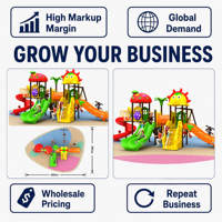 SageDelightRides OEM Équipement de jeu extérieur Toboggan et balançoire combinés pour enfants en LLDPE et tubes en acier galvanisé, pour collectivités et écoles maternelles, Fabricant