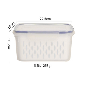 Caja de drenaje y conservación de refrigerador de doble capa japonesa, caja de drenaje y conservación congelada de cocina, caja de almacenamiento de plástico - Product Image 6