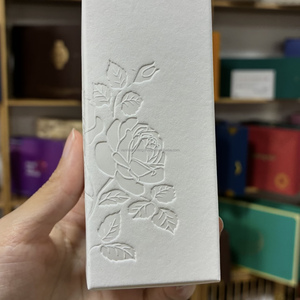 Custom Eco-Friendly Luxury Deep Debossed Rigid Recycled Coated Paper Matt Lamination Custom Logo <b>Box</b> for Candle Perfume Skincare - Product Image 5