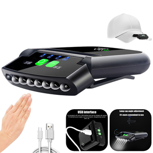 Lampe frontale à capteur LED super lumineuse, lumière à clipser sur casquette, lampe frontale de pêche, rechargeable par USB, angle réglable, lampe frontale de camping - Product Image 6