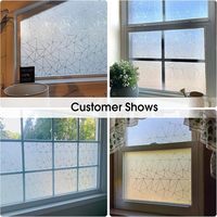 Film de fenêtre statique anti-UV et thermique pour la confidentialité visuelle, film décoratif en PVC non adhésif pour la maison
