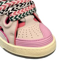 Chaussures décontractées de créateur Lanvine 2026 pour hommes et femmes, baskets de luxe en cuir véritable gaufré, baskets plateforme, baskets d'extérieur