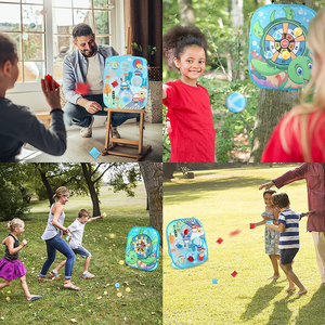 Jeu <span class=keywords><strong>de</strong></span> plage <span class=keywords><strong>de</strong></span> sport à l'extérieur jouets sac <span class=keywords><strong>de</strong></span> fèves jeu <span class=keywords><strong>de</strong></span> lancer pliable double face portable cornhole jeu avec 10 poufs pour enfants - Product Image 6