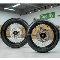 Kit de conversion de roues Super Moto Surron Ultra Bee 2026 17/17 en alliage d'aluminium CNC chromé argenté pour la route