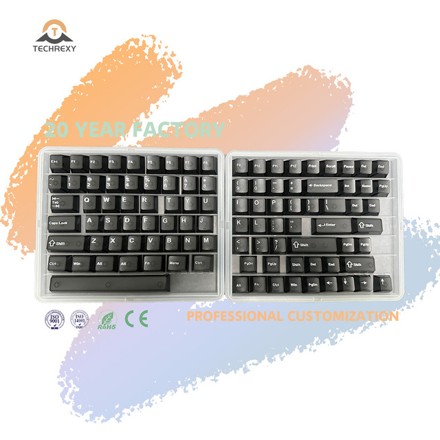 TechRexy Customizable 61/68/75/87/98/135 Keys PBT Sublimation 3D Printed DIY Keycaps with Custom Colors & Logo for Gaming