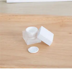 Thiết Kế Mới Rỗng Trắng Acrylic Cơ Thể Bơ Nhựa Jar Kem Mỹ Phẩm Lotion Toner