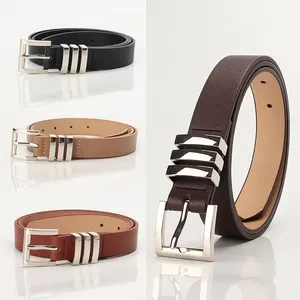 Designer Men Fashion Belt Wholesale 3 Ring Casual Belts Leather Men