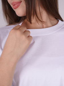 Camiseta Blanca al por Mayor, Unisex, con Estampado Japonés, Corte Holgado, Algodón, Manga Corta, Cuello Redondo, Secado Rápido, Ecológica y Transpirable - Product Image 3