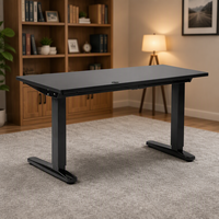 Bureau de travail électrique moderne à hauteur réglable, double moteur, ergonomique, pour ordinateur, mobilier de bureau assis-debout