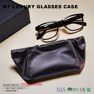 Ensemble de pochettes élégantes pour <span class=keywords><strong>lunettes</strong></span>, faible MOQ, <span class=keywords><strong>étui</strong></span> de rangement en cuir PU pour <span class=keywords><strong>lunettes</strong></span> de soleil, anti-poussière, étanche, <span class=keywords><strong>étui</strong></span> de transport pour <span class=keywords><strong>lunettes</strong></span> avec logo personnalisé - Product Image 1