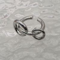 2024 Ins Hot New Style Design 18K Or 925 Argent Plaqué Anneaux Couple Ensemble Personnalisé Réglable pour Femmes Hommes pour la Fête En Gros