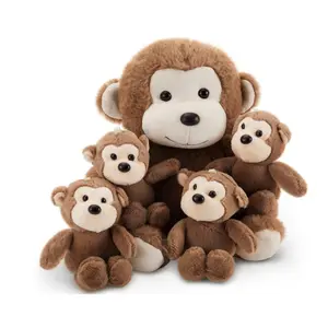 Mainan mewah Monyet disesuaikan mainan nyaman bayi lucu boneka kombinasi ibu anak hadiah ulang tahun anak-anak