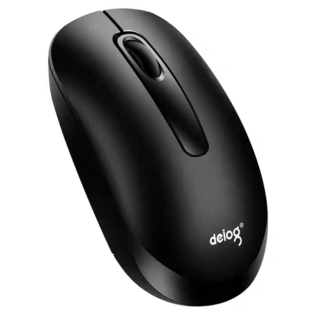 Deiog Q3S Wireless USB 3-Button Programmable Ergonomic Gaming Optical Mouse-Battery Powered No Backlit Stock for Office Desktop