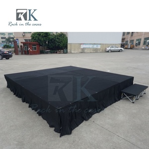 Scène pliante de haute qualité à prix d'usine, en alliage d'aluminium noir, pour événements extérieurs et mariages - Product Image 4