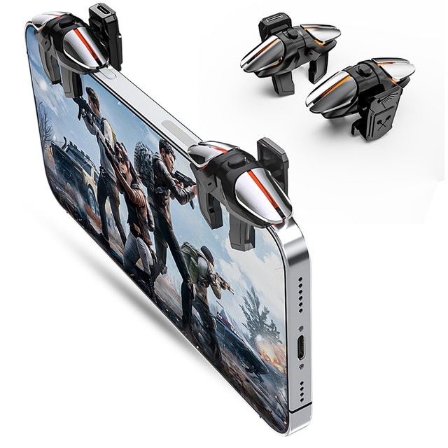 JS61 Mobile Game PUBG Trigger for 6 Six Fingers Joystick Gamepad for Mobile Smart Phone Games Pubg Call Duty