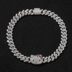 Nuevo <span class=keywords><strong>collar</strong></span> de cadena de eslabones cubanos de 13mm con abalorio de gato, joyería de latón chapada en oro para mujeres y hombres - Product Image 4