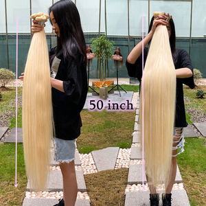 Extensiones de Cabello Humano Virgen Brasileño GShair, Alineadas con la Cutícula, al por Mayor, de 40 y 50 Pulgadas, Rubio, Extensiones de Cabello Humano Rubio Ruso 613 - Product Image 1