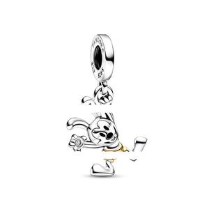 Colgante Barlow Electrochapado Panjia, Accesorios para Pulsera con Dijes de Zirconia de Donald Duck y Mickey Mouse, Joyería de Plata 925 Original - Product Image 2