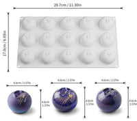 15-fach Silikonform für Blaubeeren – Ideal für Mousse, Kuchen, Fruchtpudding, Backwaren, Eiscreme und Tortendekoration