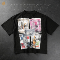 Camiseta Personalizada Estilo Streetwear con Impresión Digital Gráfica DTG de 260gsm para Hombre, Camisa Oversized 100% Algodón
