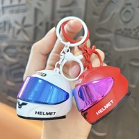 Porte-clés Casque ABS Coloré Tendance, Breloque de Sac Cool, Pendentif Casque Moto 3D, Cadeaux en Gros les Plus Vendus