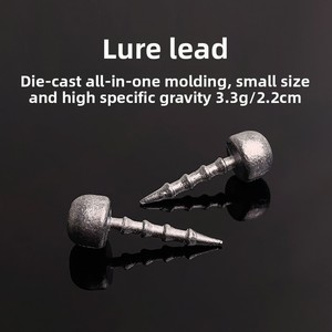 Señuelo blando de largo alcance con inserto de plomo de 3.3g, accesorios, plomada invertida para pesca en roca, colgante, peso Wacky Neko para pesca - Product Image 5